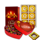 Premium Diwali Gift Combo Pack - Chocolate Gift for Diwali Festival - Diwali Gift Hamper with Handmade Chocolate Box
