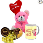 Mother’s Day gift set, chocolate treats, soft teddy bear, coffee mug, premium chocolates