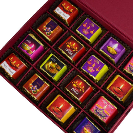 Diwali Gift Hamper - Diwali Gift Combo Pack with Handmade Chocolate Box, Diwali Card