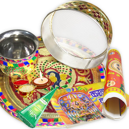Premium Karwa Chauth Ritual Kit For Wife - Romantic presents for wife, Unique presents for wife