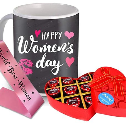 Women’s Day Gift Set
Chocolate and Mug Surprise
Empowering Gift for Her