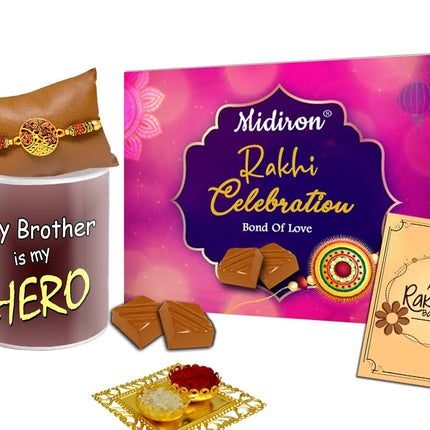 Rakshabandhan Gift Set for Brother, Bhaiya, Bhai - Rakhi Surprise Gift Combo