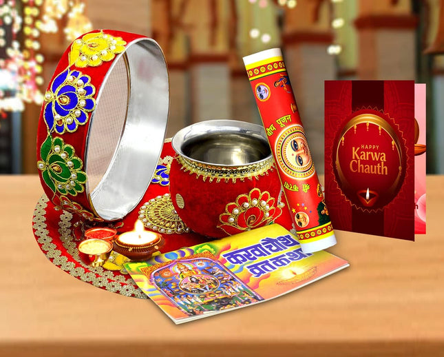 Complete Karwa Chauth Thali Set – A Sacred Blend of Ritual, Love & Tradition