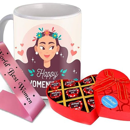 Women’s Day Gift Set
Chocolate and Mug Combo
Elegant Women’s Day Sash
Empowering Gift for Women
Thoughtful Present for Her