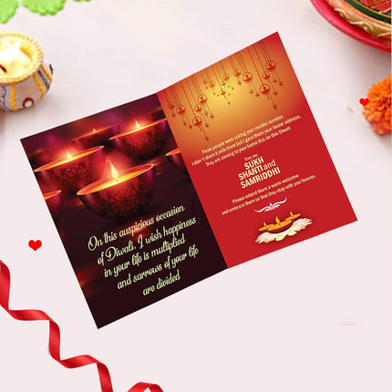 Diwali Gift Combo - Chocolate Gifts for Diwali, Festival Gift Pack with Beautiful Chocolate Hamper & Diwali Greeting Card