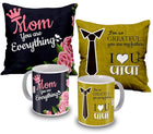 Gift for Parents, Cushion & Mug Set Gifts on Her Birthday, Anniversary, Parents Day