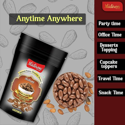 Midiron chocolate-coated almonds 
