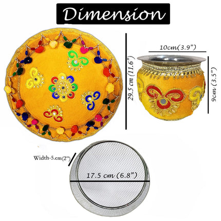 Complete Karwa Chauth Thali Set - Ritual Kit For Karwachauth, Karwa Chauth puja