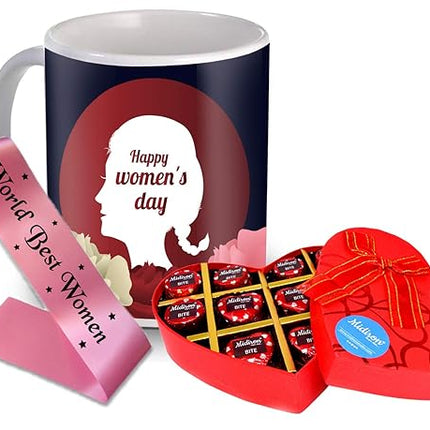Women’s Day Gift Set
Chocolate and Mug Combo
Elegant Women’s Day Sash
