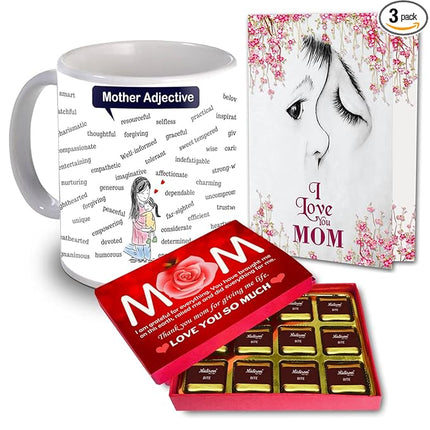 Mother’s Day Gift
Chocolate Gift Set
Ceramic Mug
Mother Greeting Card