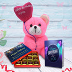 Chocolate Birthday Gift, Birthday Gift for Friend, Sister, Brother, Girlfriend, Boyfriend, Wife, Husband (Chocolate, Teddy, Card)