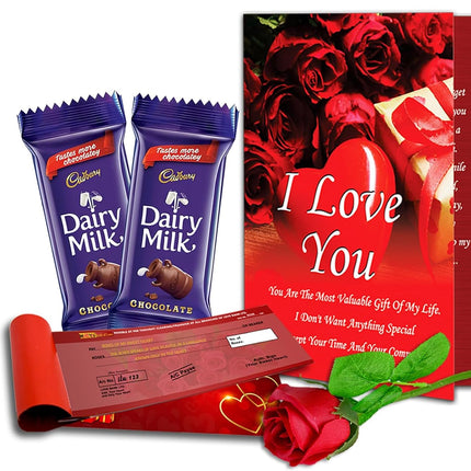 Valentine's Gift Hamper for Girlfriend, Wife – Romantic Valentine's Week Gift with Chocolate