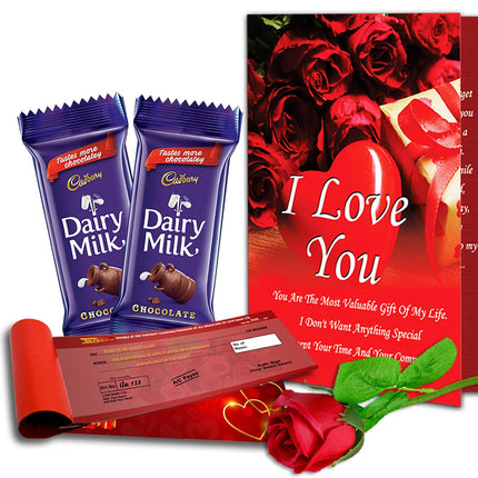 Valentine's Gift Hamper for Girlfriend, Wife – Romantic Valentine's Week Gift with Chocolate