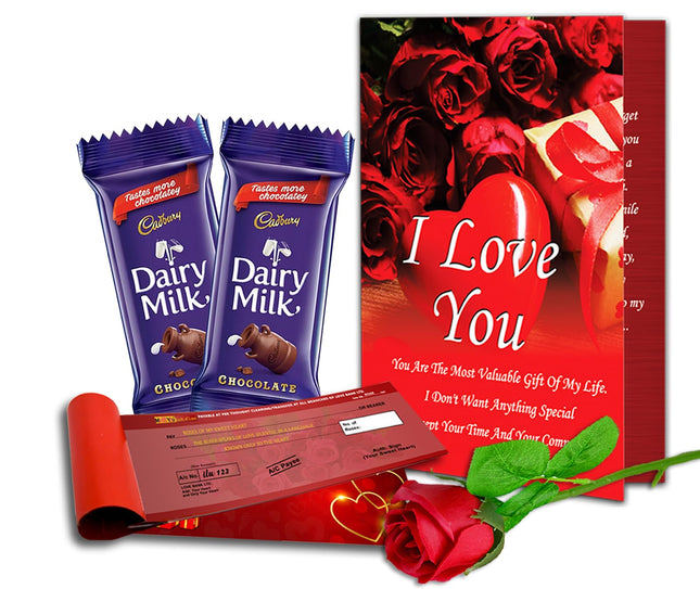 Valentine's Gift Hamper for Girlfriend, Wife – Romantic Valentine's Week Gift with Chocolate
