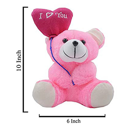 Midiron Romantic Couple Gift|Lovely Gift For Girlfriend/Wife/Lover|Valentine's Week Day Gift|Unique Gift-Handmade Chocolates, Artificial Red Rose, Love Greeting Card & Soft Pink Teddy - Midiron