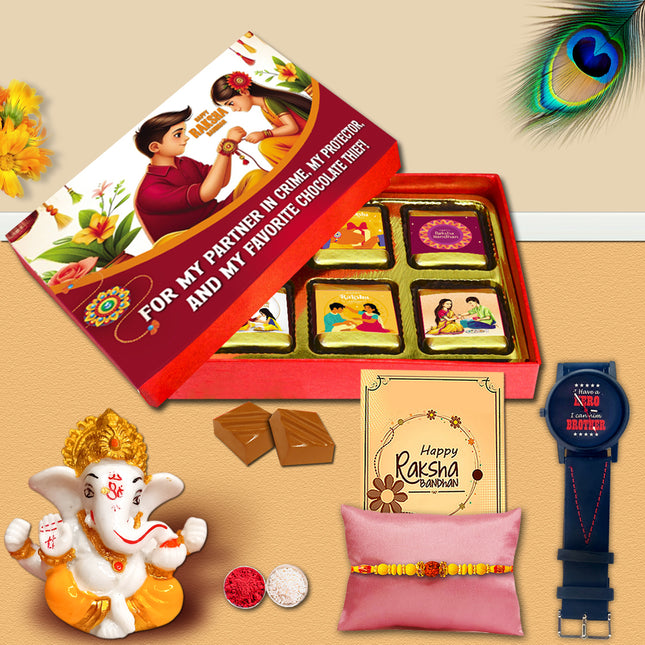 Rakhi For Brother Combo – Rakhi Gift Set For Brother, Best Rakhi Gift Brother, Rakhi Gift Combo For Brother