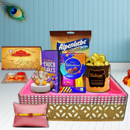 Rakhi thali for sister
Rakhi thali for brother
Rakhi puja thali
Rakhi gift under budget
Rakhi gift set with chocolates
