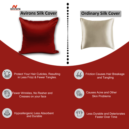 Satin Silk Cushion Cover – Smooth, Breathable, Anti-Wrinkle Cushion case for Better Sleep & Hair Care-16x16 inch