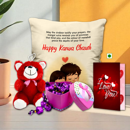 Karwa Chauth Gift for Wife - Karwa Chauth Love Surprise, Karwa Chauth Romantic Gift Hamper