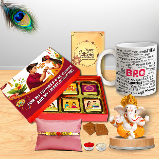 Rakhi Hamper For Brother - Raksha Bandhan Surprise For Bhaiya, Festival Gift Idea, Best Rakhi Hamper
