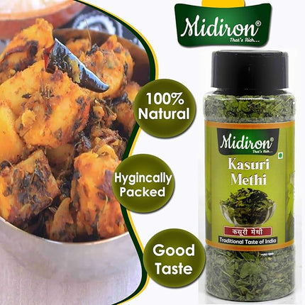 Natural Kasuri Methi – Dried Fenugreek Leaves for Indian Cooking – Ideal for Curries, Parathas, Dal Tadka & Seasoning