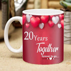 20 Years Together Forever to Go Quoted Printed Ceramic Coffee Mug, Special Anniversary Gift
