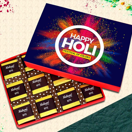 Holi Gift Hamper - Chocolate Gift for Holi - Holi Herbal Color with Chocolate