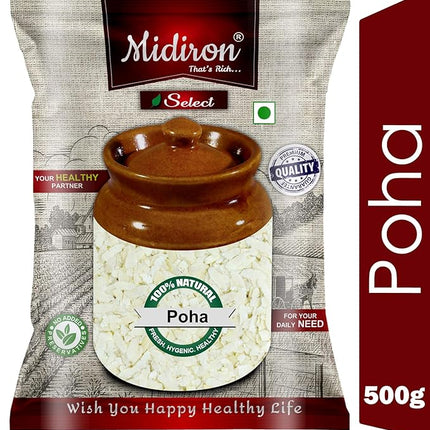 High Fibre Poha – Natural Flattened Rice – Rich in Iron, Fiber & Complex Carbs – Ideal for Healthy Breakfast, Weight Loss & Easy Cooking