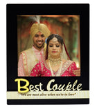 Personalized MDF Photo Frame – Best Couple Photo Frame Gift for Boyfriend, Girlfriend, Husband, Wife on Birthday, Karwa Chauth & Special Occasions
