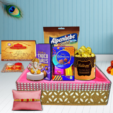 Rakhi thali for sister
Rakhi thali for brother
Rakhi puja thali
Rakhi gift under budget
Rakhi gift set with chocolates