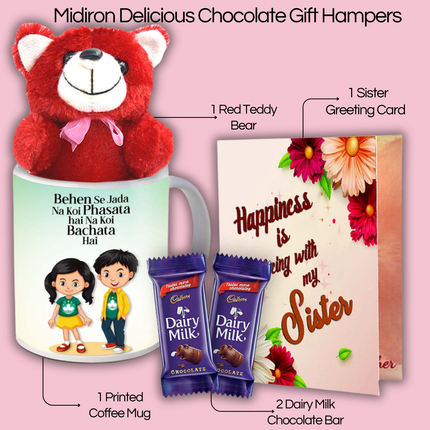 Best Gift for Sister – Printed Mug for Her – Ideal Surprise for Bhai Dooj, Rakhi, or Birthday