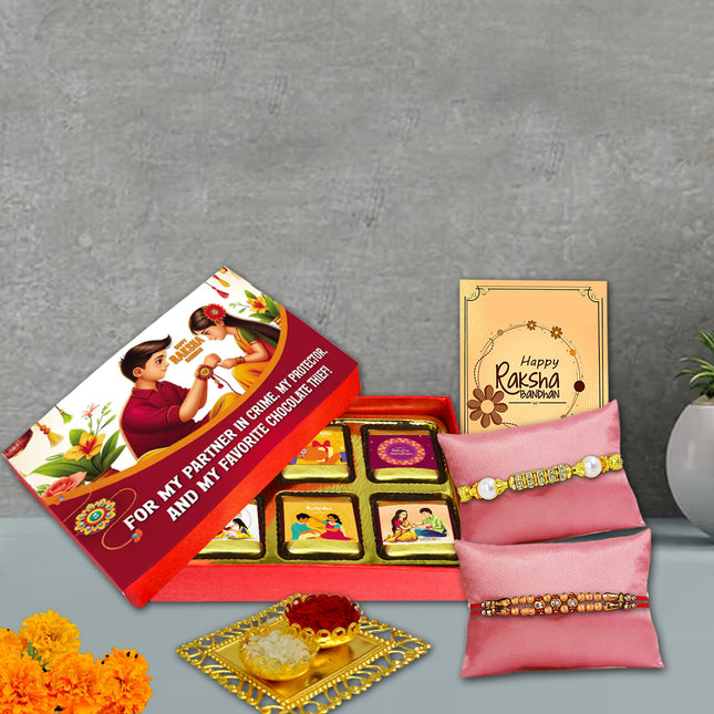Rakhi For Brother With Raksha Bandhan Card – Rakhi Combo For Brother, Festival Rakhi Gift, Rakhi With Traditional Pack For Brother