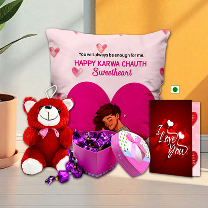 Karwa Chauth Gift for Wife - Karwa Chauth Love Surprise, Karwa Chauth Romantic Gift Hamper