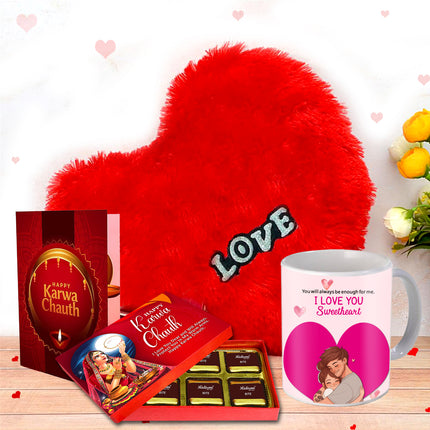 Karwa Chauth Gift for Couple - Romantic Festival Surprise, Karwa Chauth Chocolate Suprise Gift