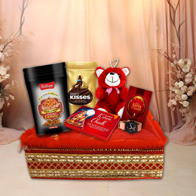 Karwa Chauth Love Gift Hamper- Karwa Chauth Unique Gift for Her, Karwa Chauth Best Gift for Wife