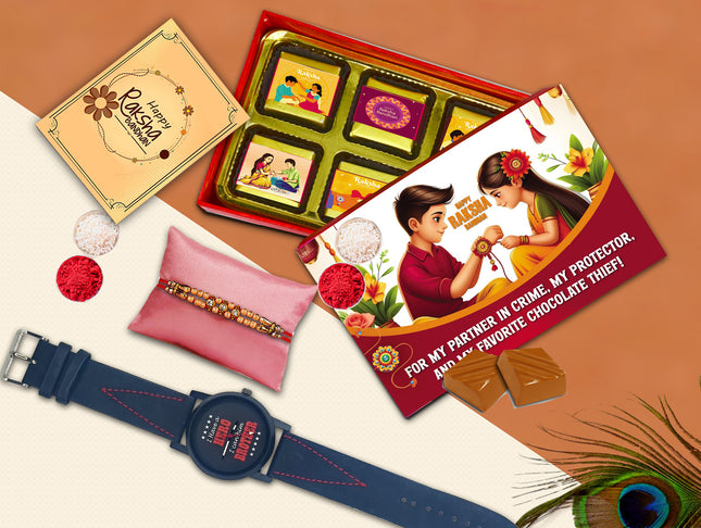 Rakhi Surprise For Brother – Raksha Bandhan Hamper, Traditional Bhai Gift, Festival Combo