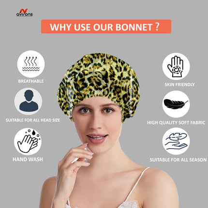 Silk Sleeping Cap & Eyemask Set with Adjustable Scrunchies – Protect Your Hair in Style