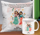 Special Women's Day Gift - Mug & Cushion Set for Her - Soft, Durable, and Thoughtful Gift