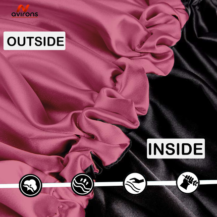 Luxury Satin Silk Sleep Cap & Eye Mask – Comfort and Style for a Restful Night