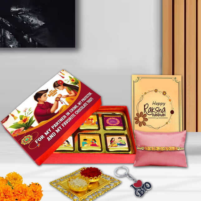 Raksha Bandhan Combo Set – Rakhi Gift Options For Brother, Celebration Gifting Ideas, Rakhi Surprise Pack