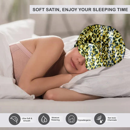 Chic Satin Sleeping Cap & Eye Mask – Elevate Your Sleep Routine with Luxury