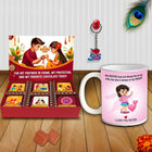 Sister Rakhi Gift Set  – Rakhi Return Gifts For Sister, Rakhi Special Gift For Sister, Rakhi With Sweets Combo