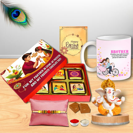 Rakhi For Brother With Unique Design - Bhaiya Rakhi With Message, Traditional Rakhi For Brother, Designer Rakhi Thread