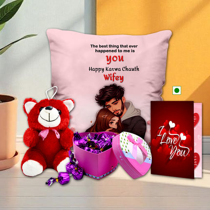 Karwa Chauth Gift for Wife - Karwa Chauth Love Surprise, Karwa Chauth Romantic Gift Hamper