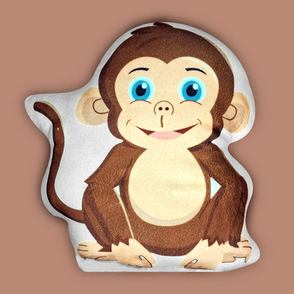 Animal Shaped Throw Pillow, monkey pillow for kids, Soft monkey pillow for kids, premium monkey shaped Cushion for kids, Animal Shaped monkey Pillow for Children, Soft Velvet Throw Pillow for Kids