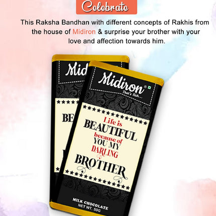 Delicious Chocolate Bar for Brother – Perfect Raksha Bandhan Gift – Rich Milk Chocolate