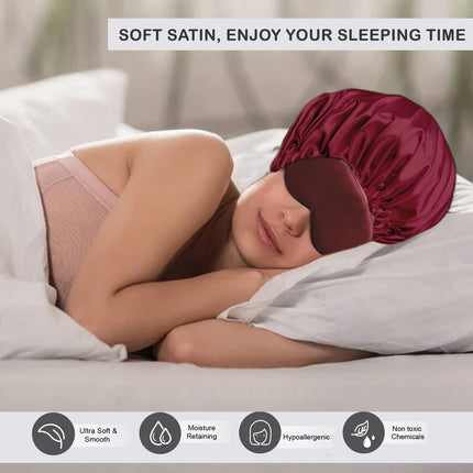 washable hair bonnet, satin bonnet for curly hair, hair bonnet with sleeping mask