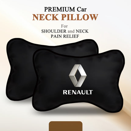luxury black car neck pillow, satin velvet car neck pillow, ergonomic car neck pillow, neck pillow with elastic strap, soft neck pillow for car seats, comfortable driving neck pillow, black neck pillow for car seat support, premium neck pillow for Renault, 