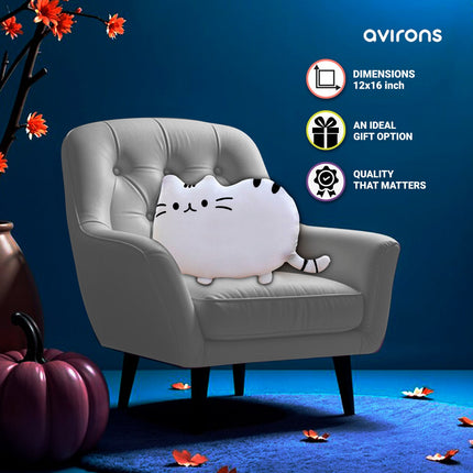 Cat pillow for nursery,Cat-shaped pillow for room decor,Cozy cat-shaped cushion,Cute animal cushion,Cat Plush Throw Cushion,Cat Cushion for Kids Room,Eco-Friendly Cat Shape Cushion,Kids Cushion