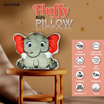 Animal Shaped Plush Pillow, Elephant Shaped Pillow for kids, Cute elephant Cushion for kids, elephant Shaped Pillow for kids Bedroom, Velvet elephant Shaped Throw Pillow, Plush elephant Toy Pillow